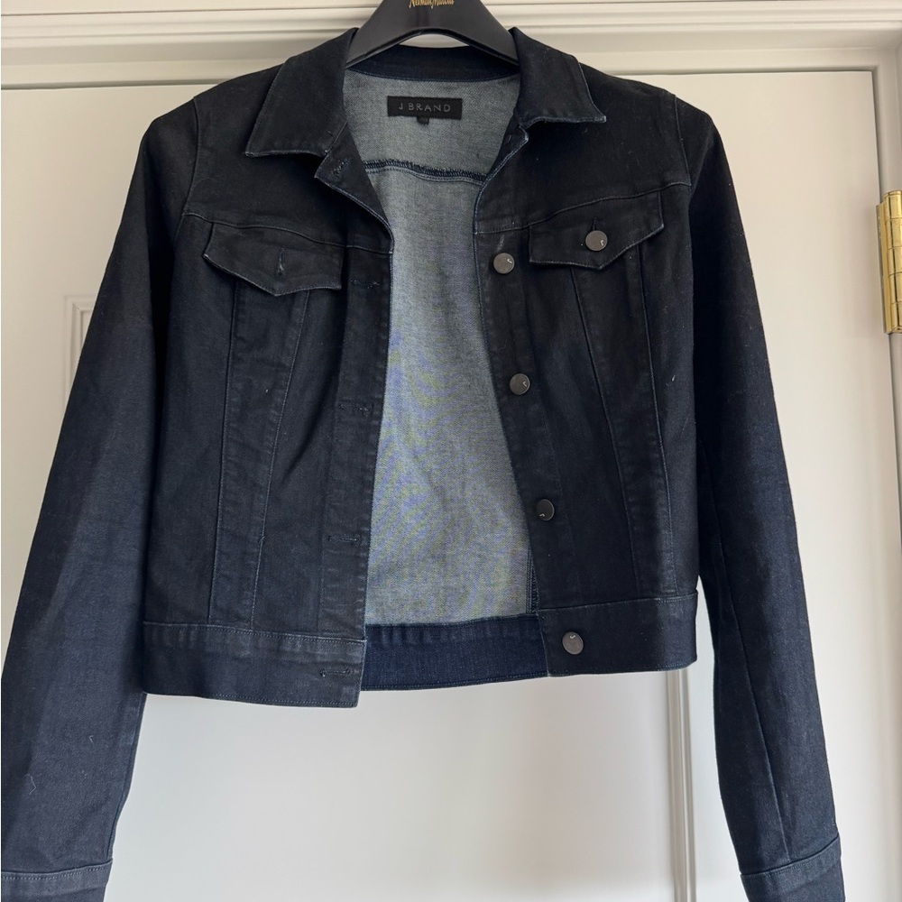 J Brand Black Cropped Jean Jacket Timeless Style